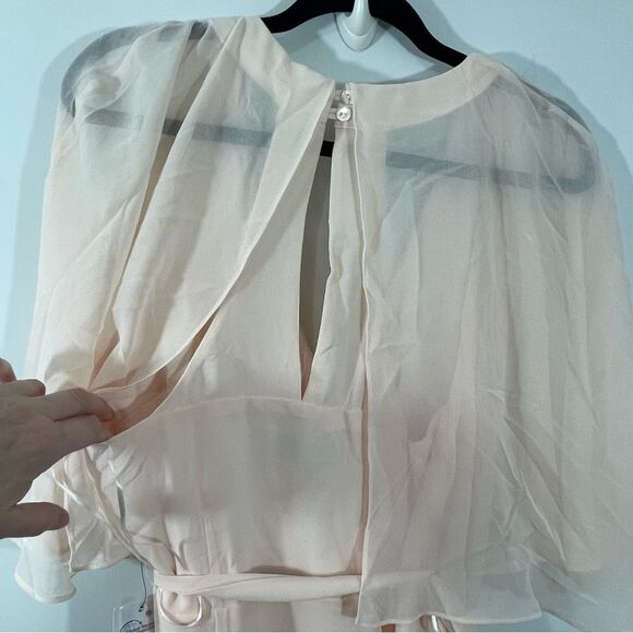 NWT ModCloth Wrapped in Rapture Light Pink Chiffon Maxi Dress Size Large - Picture 7 of 12